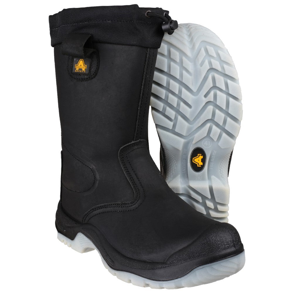 Men's Black FS209 Water Resistant Pull On Safety Rigger Boot