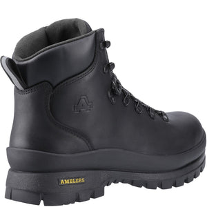 Amblers Safety FS45 - Chaussures De Sécurité Homme Cuir Imperméables S1P SRC, Coque Acier 200J, Style Gibson Élégant Noir