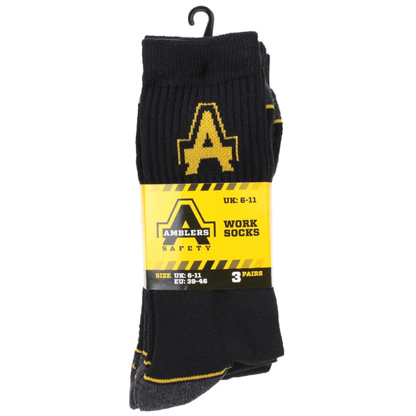 Amblers Heavy Duty Work Socks 3 pack