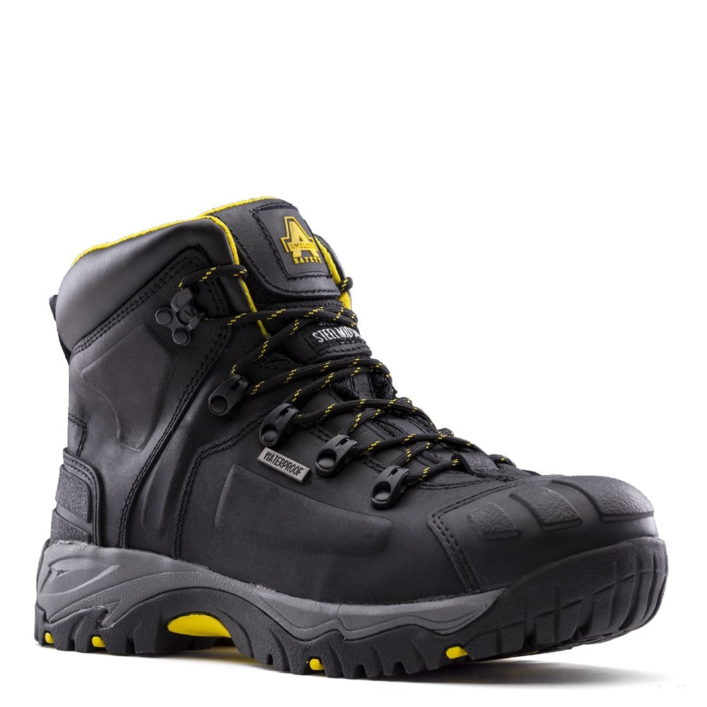 Amblers FS198 Safety Boots - Waterproof Steel Toe Work Boots, S3 SRC Rated, Men's & Women's
